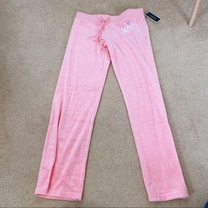 NWT Juicy Couture Pink Velour Track Pants